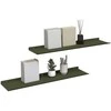 Plūduriuojanti lentyna 2 pcs Alyvuogių žalia 80 x 18 x 2,5 cm