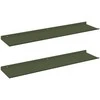 Plūduriuojanti lentyna 2 pcs Alyvuogių žalia 80 x 18 x 2,5 cm