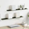 Plūduriuojanti lentyna 2 pcs Alyvuogių žalia 80 x 9 x 2,5 cm