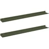 Plūduriuojanti lentyna 2 pcs Alyvuogių žalia 80 x 9 x 2,5 cm