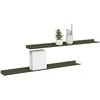 Plūduriuojanti lentyna 2 pcs Alyvuogių žalia 80 x 9 x 2,5 cm