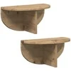 Sieninė lentyna 2 pcs Amatininkų ąžuolas 38 x 19 x 19 cm