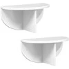 Sieninė lentyna 2 pcs Aukštai blizganti balta 38 x 19 x 19 cm