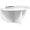 Sieninė lentyna 2 pcs Aukštai blizganti balta 38 x 19 x 19 cm