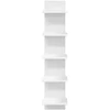 Sieninė lentyna 2 pcs Balta 22 x 15 x 100 cm Apdirbta mediena