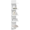Sieninė lentyna 2 pcs Balta 22 x 15 x 100 cm Apdirbta mediena