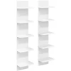 Sieninė lentyna 2 pcs Balta 22 x 15 x 100 cm Apdirbta mediena