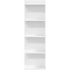 Sieninė lentyna 2 pcs Balta 30 x 15 x 100 cm Apdirbta mediena