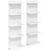 Sieninė lentyna 2 pcs Balta 30 x 15 x 100 cm Apdirbta mediena