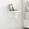 Sieninė lentyna 2 pcs Balta 38 x 19 x 19 cm Apdirbta mediena