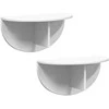 Sieninė lentyna 2 pcs Balta 48 x 24 x 24 cm Apdirbta mediena
