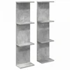 Sieninė lentyna 2 pcs Betono pilka 25 x 15 x 100 cm