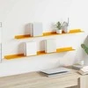 Plūduriuojanti lentyna 2 pcs Garučių geltona 100 x 9 x 2,5 cm