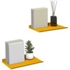 Plūduriuojanti lentyna 2 pcs Garučių geltona 30 x 18 x 2,5 cm