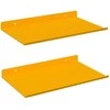 Plūduriuojanti lentyna 2 pcs Garučių geltona 30 x 18 x 2,5 cm