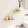 Plūduriuojanti lentyna 2 pcs Garučių geltona 30 x 9 x 2,5 cm