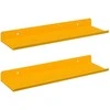 Plūduriuojanti lentyna 2 pcs Garučių geltona 30 x 9 x 2,5 cm