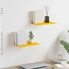 Plūduriuojanti lentyna 2 pcs Garučių geltona 30 x 18 x 2,5 cm