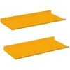 Plūduriuojanti lentyna 2 pcs Garučių geltona 40 x 18 x 2,5 cm