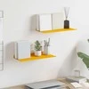 Plūduriuojanti lentyna 2 pcs Garučių geltona 40 x 18 x 2,5 cm