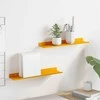 Plūduriuojanti lentyna 2 pcs Garučių geltona 40 x 8,5 x 2,5 cm