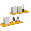 Plūduriuojanti lentyna 2 pcs Garučių geltona 60 x 18 x 2,5 cm