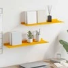 Plūduriuojanti lentyna 2 pcs Garučių geltona 60 x 18 x 2,5 cm