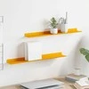 Plūduriuojanti lentyna 2 pcs Garučių geltona 60 x 8,5 x 2,5 cm