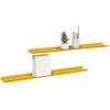 Plūduriuojanti lentyna 2 pcs Garučių geltona 80 x 9 x 2,5 cm