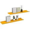 Plūduriuojanti lentyna 2 pcs Garučių geltona 80 x 18 x 2,5 cm