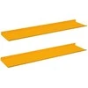 Plūduriuojanti lentyna 2 pcs Garučių geltona 80 x 18 x 2,5 cm
