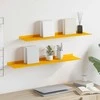 Plūduriuojanti lentyna 2 pcs Garučių geltona 80 x 18 x 2,5 cm