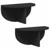 Sieninė lentyna 2 pcs Juoda 38 x 19 x 19 cm Apdirbta mediena
