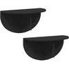 Sieninė lentyna 2 pcs Juoda 48 x 24 x 24 cm Apdirbta mediena