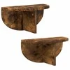 Sieninė lentyna 2 pcs Rūkyta ąžuolas 38 x 19 x 19 cm