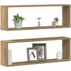 Sieninės lentynos 2 pcs Meistrų ąžuolas 80 x 15 x 26 cm