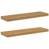 Sieninė lentyna 2 vnt. Ruda 90 x 23,5 x 3,8 cm Apdirbta mediena