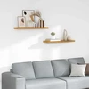 Sieninė lentyna 2 vnt. Smėlio 80 x 23,5 x 3,8 cm