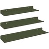 Plūduriuojanti lentyna 3 pcs Alyvuogių žalia 40 x 9 x 2,5 cm