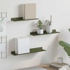 Plūduriuojanti lentyna 3 pcs Alyvuogių žalia 40 x 9 x 2,5 cm