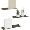 Plūduriuojanti lentyna 3 pcs Alyvuogių žalia 40 x 9 x 2,5 cm