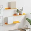 Plūduriuojanti lentyna 3 pcs Garučių geltona 40 x 9 x 2,5 cm