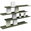 Plūduriuojanti lentyna 4 pcs Alyvuogių žalia 100 x 18 x 2,5 cm