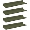 Plūduriuojanti lentyna 4 pcs Alyvuogių žalia 30 x 9 x 2,5 cm