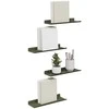 Plūduriuojanti lentyna 4 pcs Alyvuogių žalia 30 x 9 x 2,5 cm