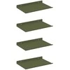 Plūduriuojanti lentyna 4 pcs Alyvuogių žalia 30 x 18 x 2,5 cm