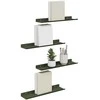 Plūduriuojanti lentyna 4 pcs Alyvuogių žalia 40 x 8,5 x 2,5 cm
