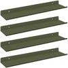 Plūduriuojanti lentyna 4 pcs Alyvuogių žalia 40 x 8,5 x 2,5 cm
