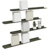 Plūduriuojanti lentyna 4 pcs Alyvuogių žalia 80 x 9 x 2,5 cm