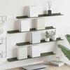 Plūduriuojanti lentyna 4 pcs Alyvuogių žalia 80 x 9 x 2,5 cm